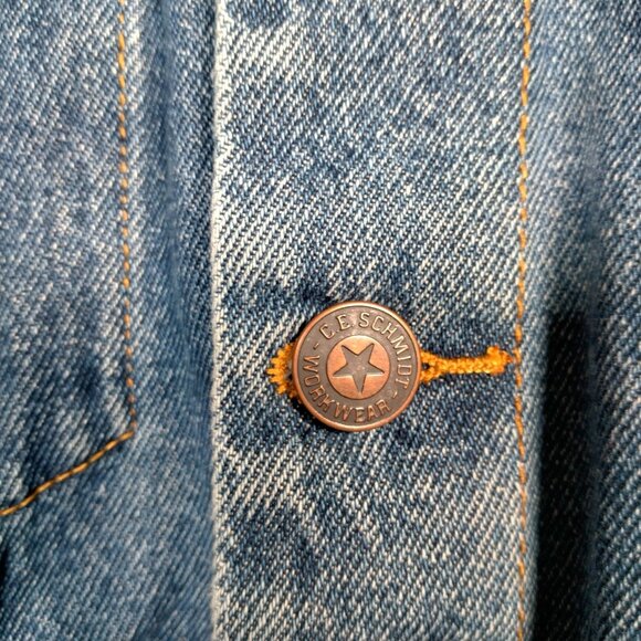 WVU Mountaineers Football Jean Jacket Men XL West Virginia University Upcycled - Picture 16 of 16